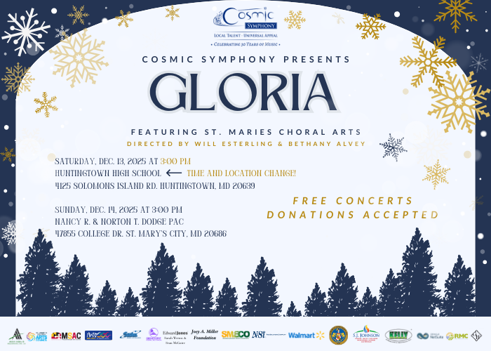  "Gloria," a concert by Cosmic Symphony and St. Maries Choral Arts