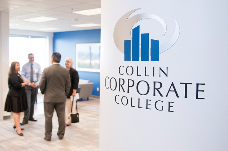 Image of Collin Corporate College office and employees