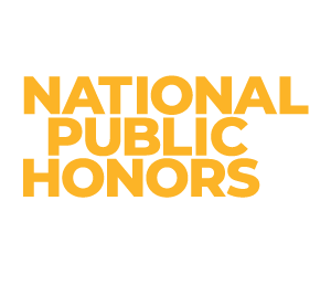 White and Gold text reading 'The National Public Honors College' linking to the SMCM Homepage